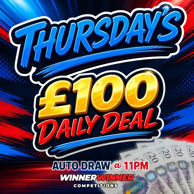 £100 Tax Free Cash *AUTODRAW* - Thursday