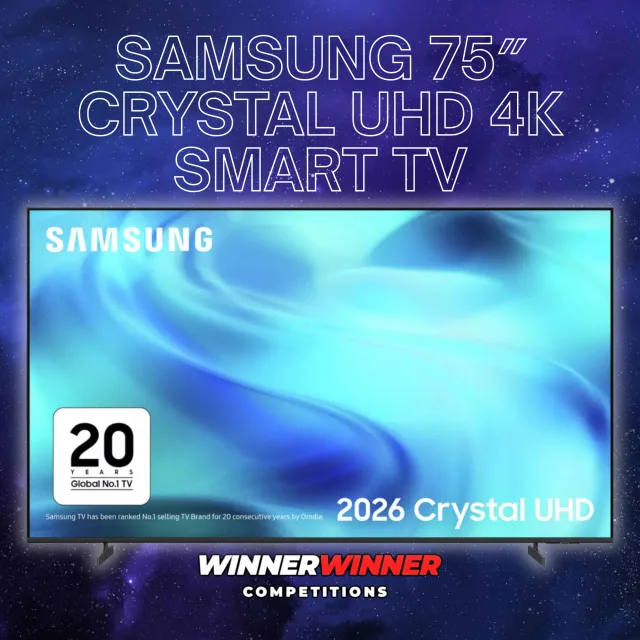 Samsung 75″ Crystal UHD 4K Smart TV