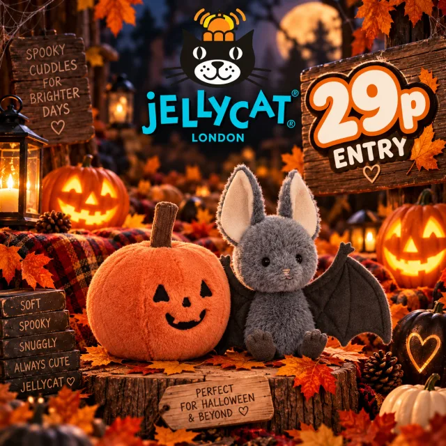 🎃 JELLYCAT HALLOWEEN BAT & PUMPKIN DUO #2👻