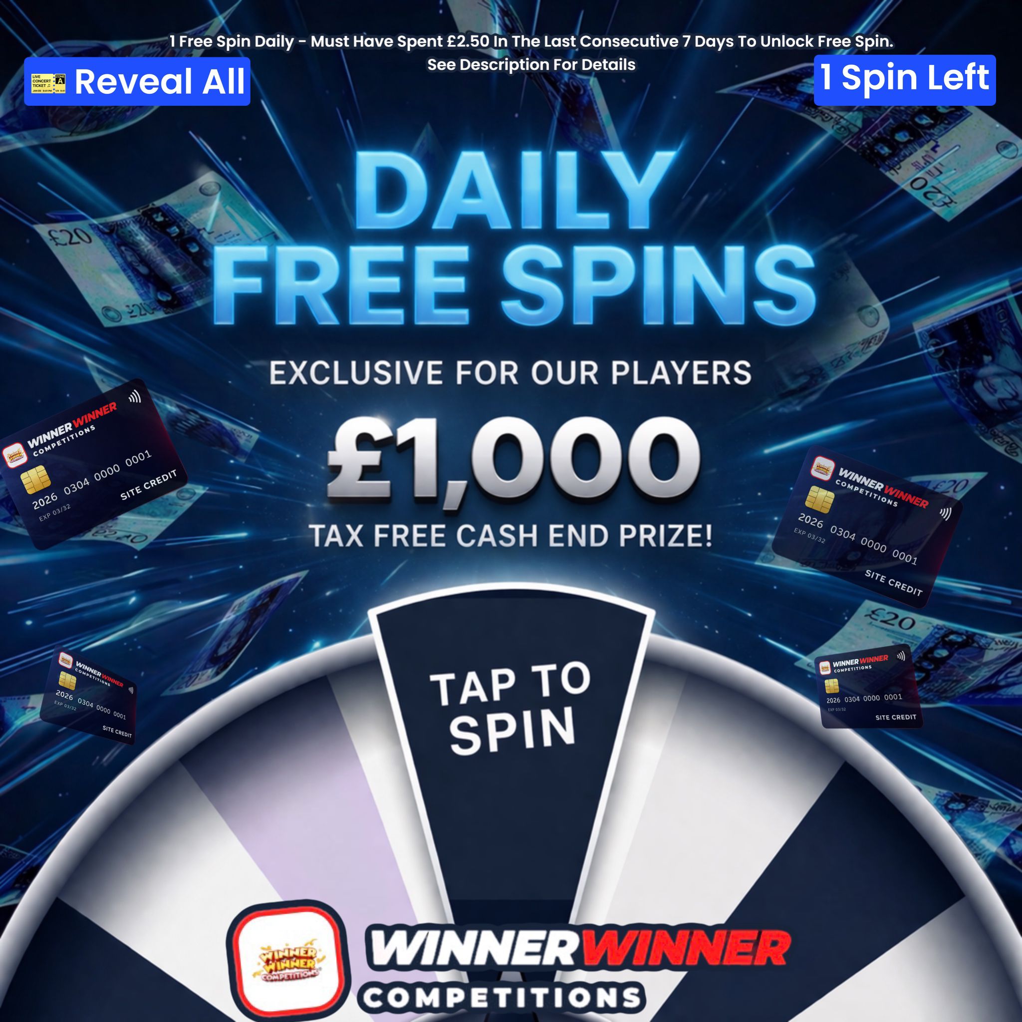 DAILY FREE SPINS – EXCLUSIVE TO OUR PLAYERS